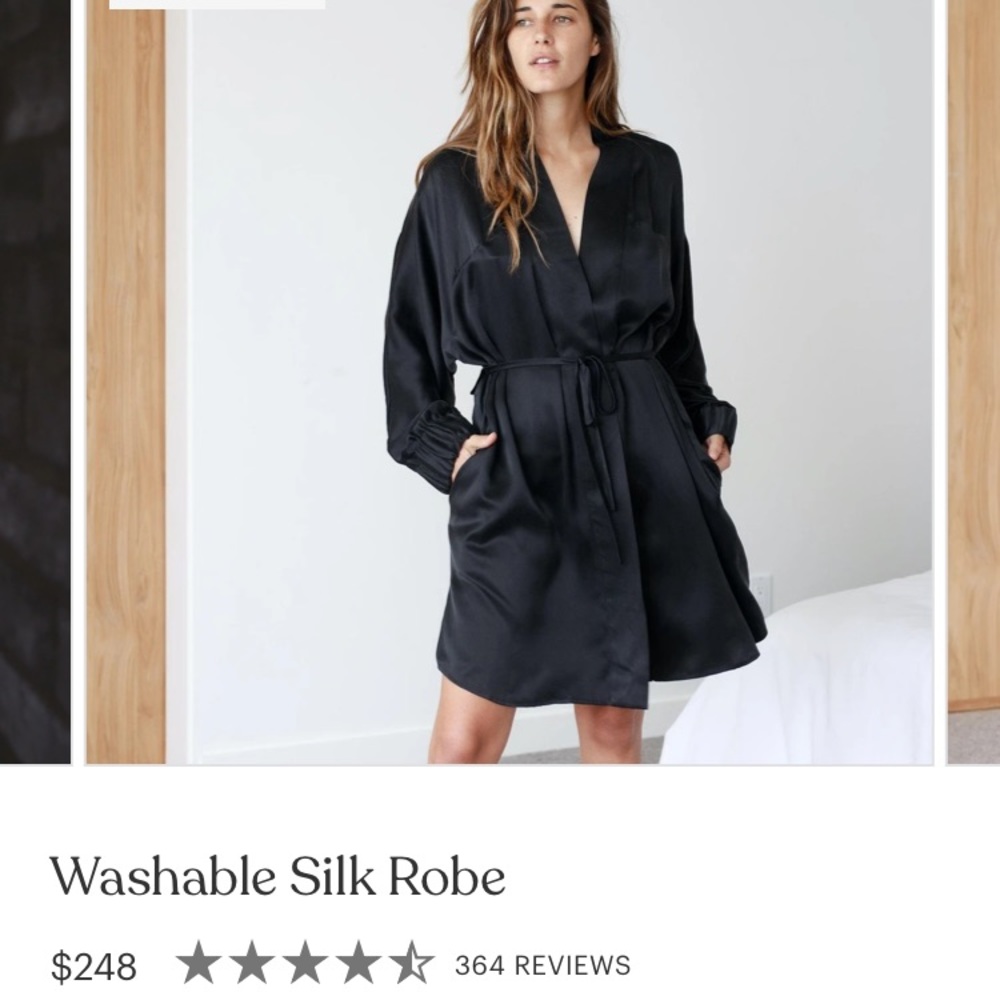 Black Silk Lunya Robe